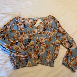 Pretty light floral blouse.